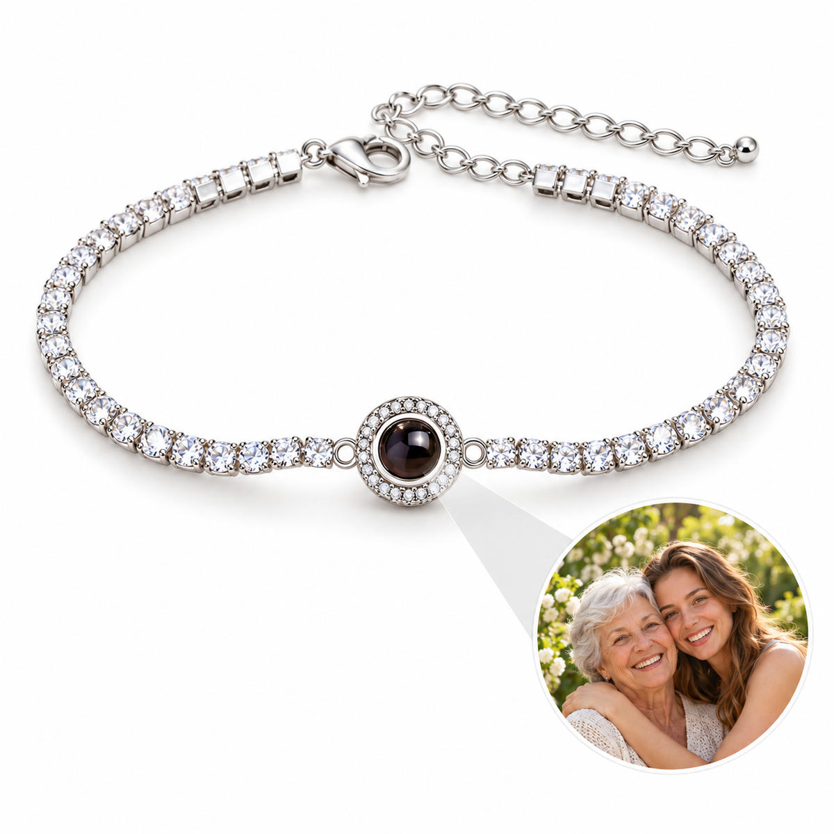 Personalized Circle Photo Bracelet