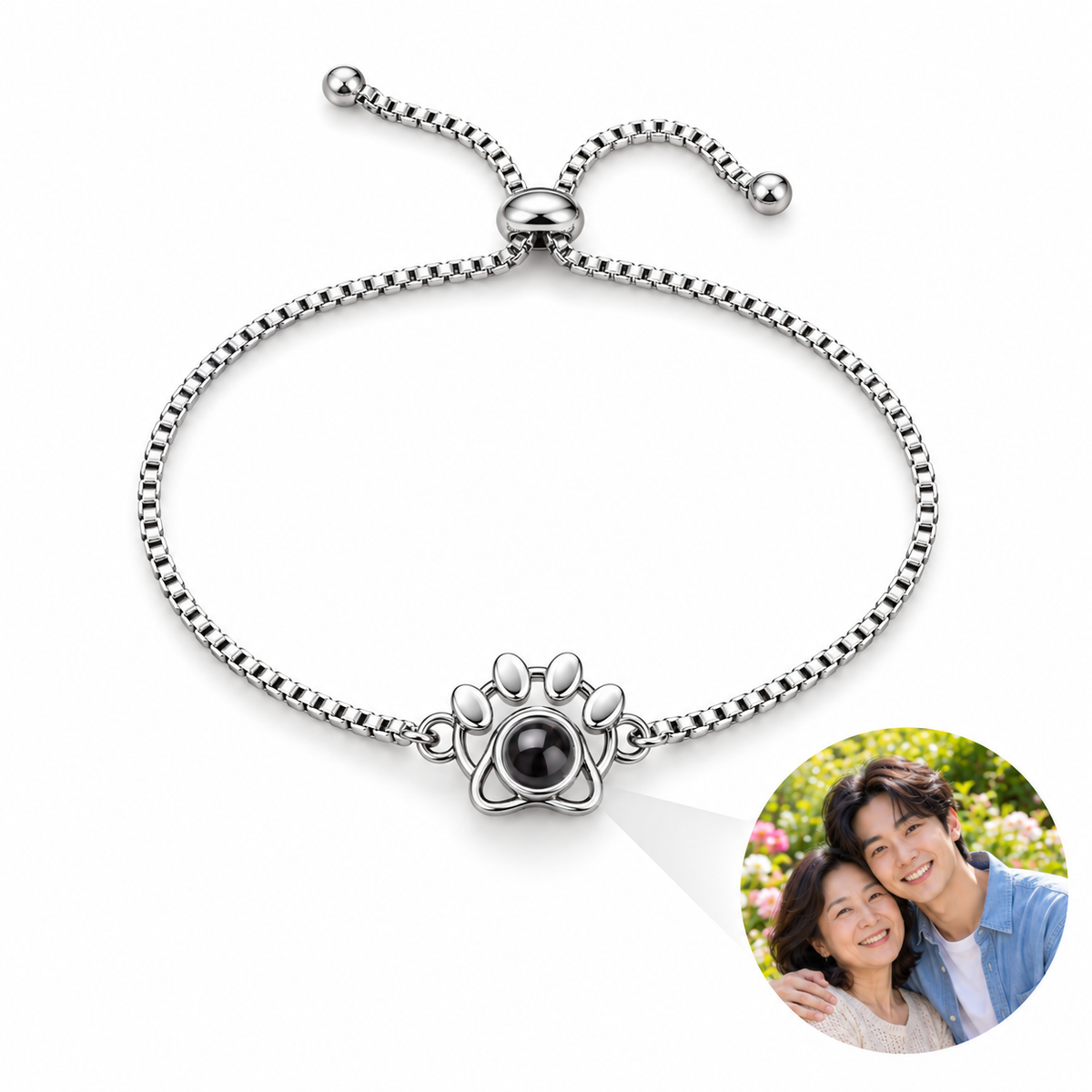 Personalized Paw Photo Bracelet