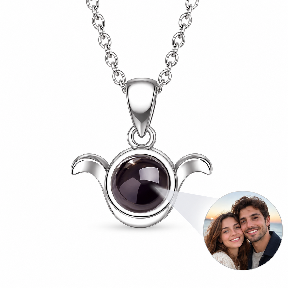 Personalized Zodiac Photo Necklace