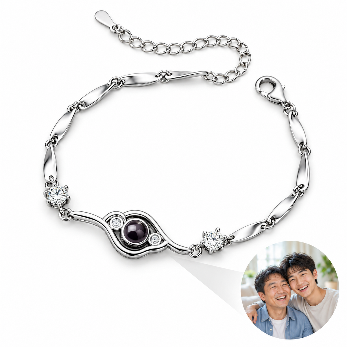 Personalized Curved Photo Bracelet