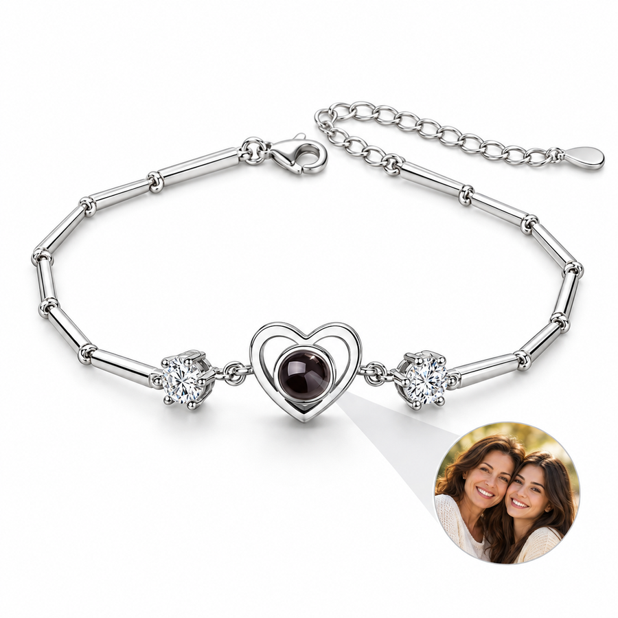 079 heart bar-link bracelet main-white