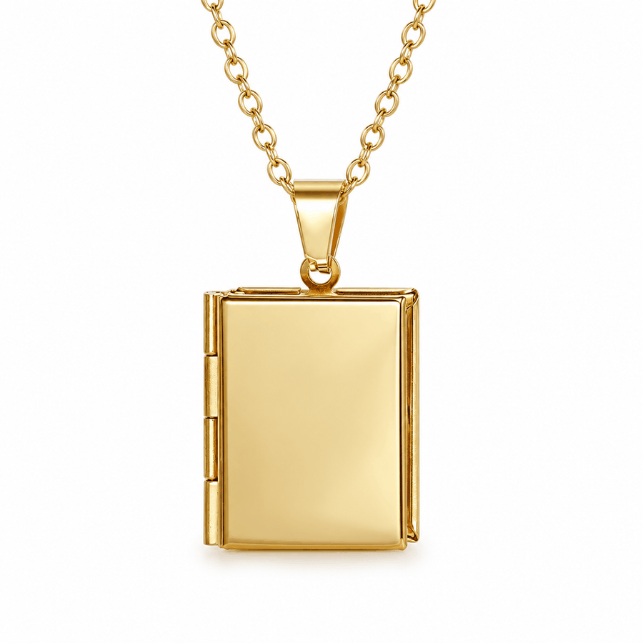 White background locket opening and closing
